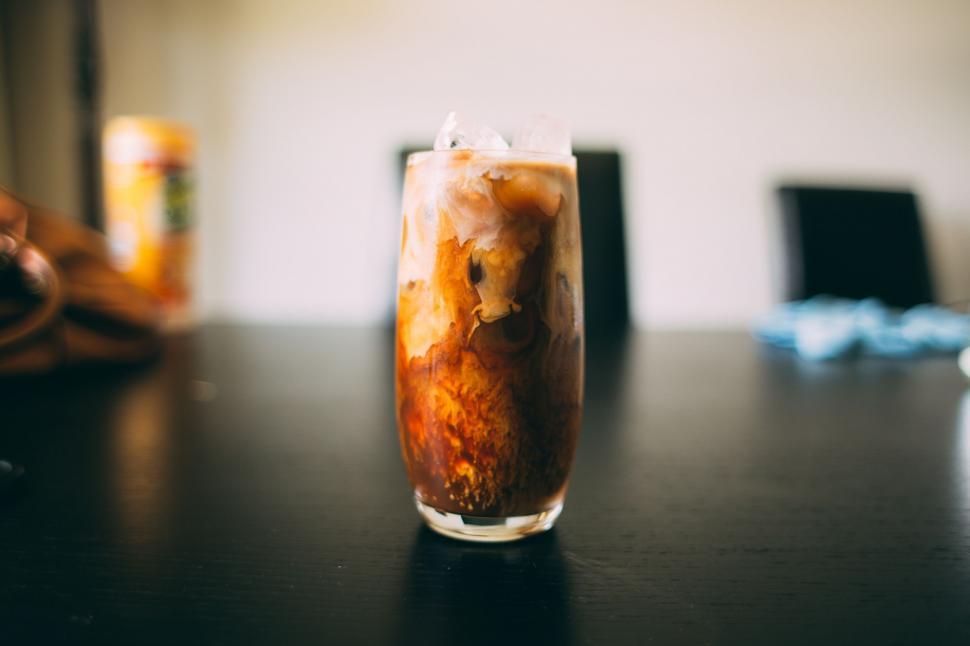 Free Image of A Glass of Soda on a Table 