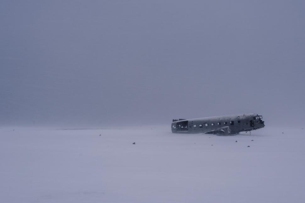 Free Image of Train Stuck in Snow 