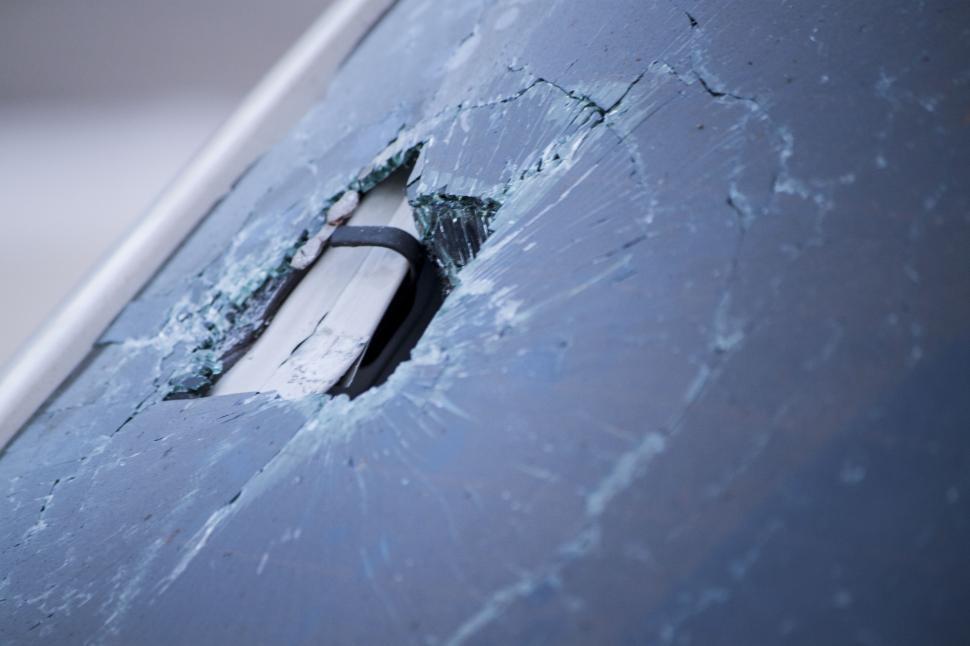 Download Free Stock Photo of Broken Car Window 