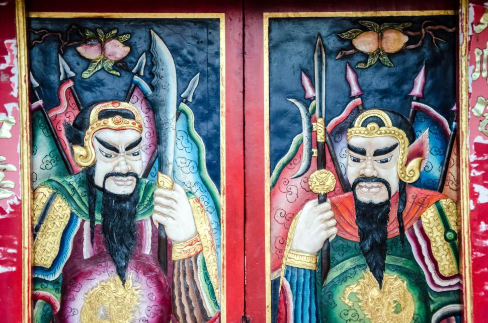 Free Image of Chinese Arts Style in Thai temple  