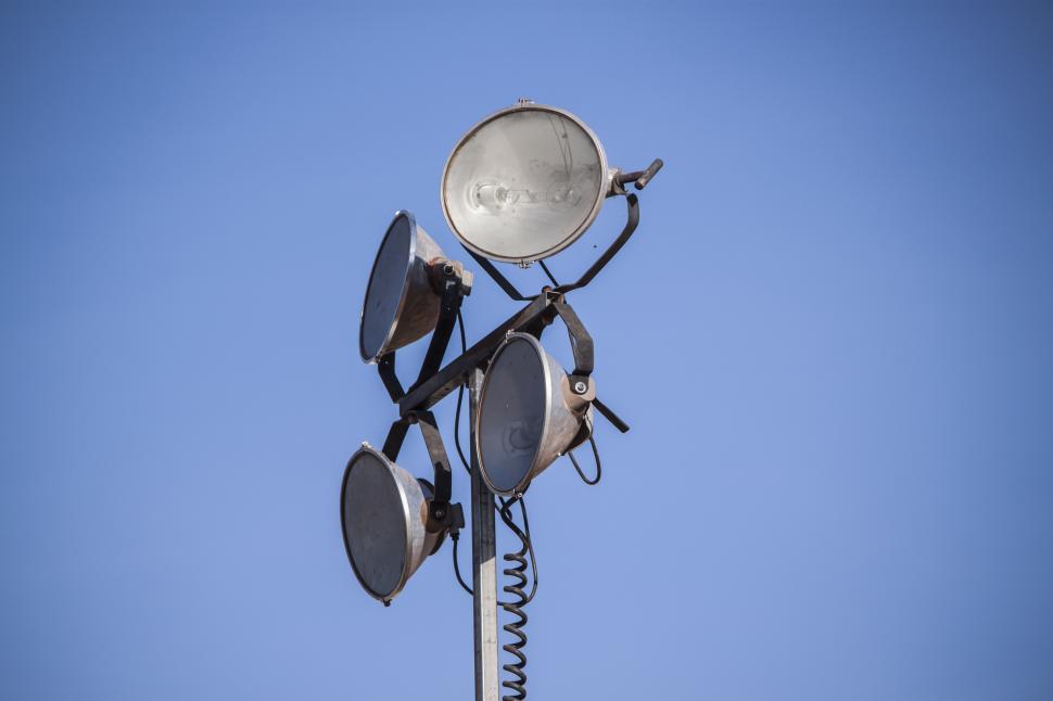 Free Image of Street Light Close Up With Blue Sky 