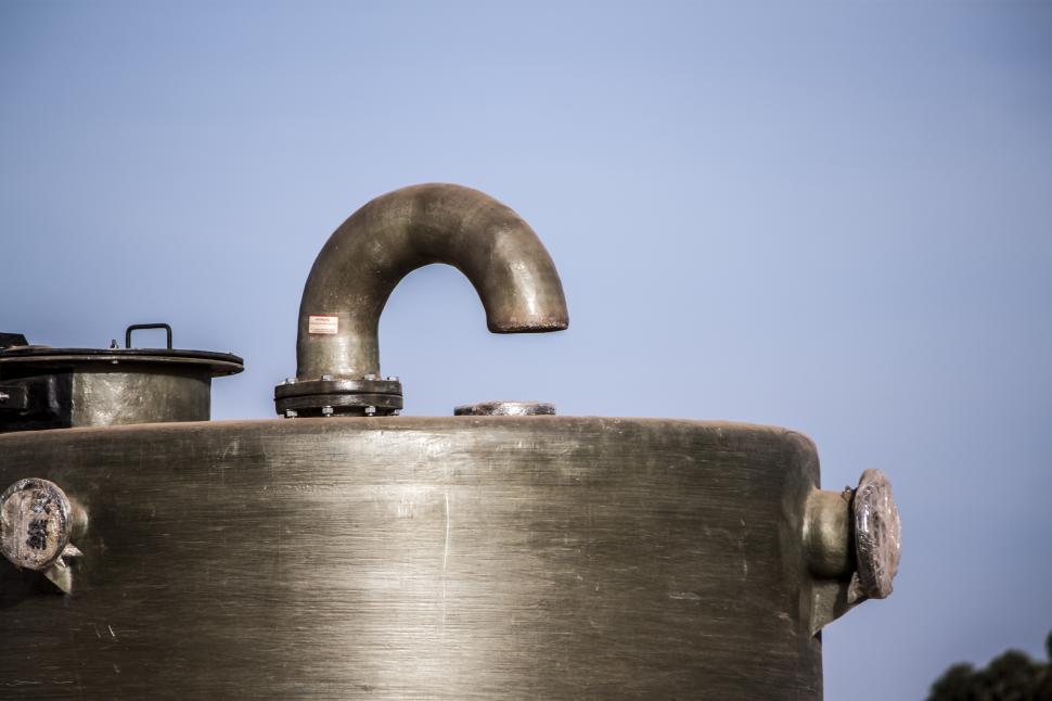 Free Image of Large Metal Pot With Pipe 