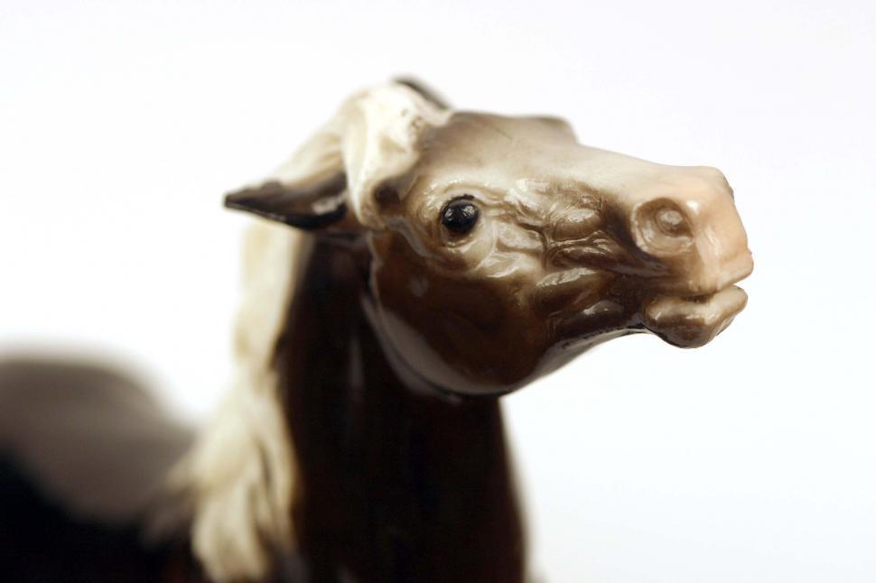 Free Image of horse toy head animal plastic statue sculpture 