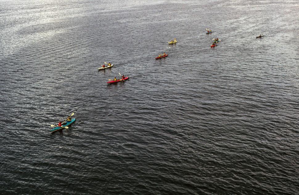Free Image of Team of kayakers 
