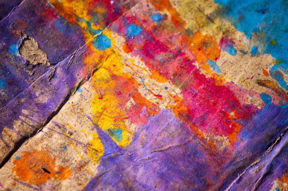 Free Image of Close Up of Paint Splattered Paper 