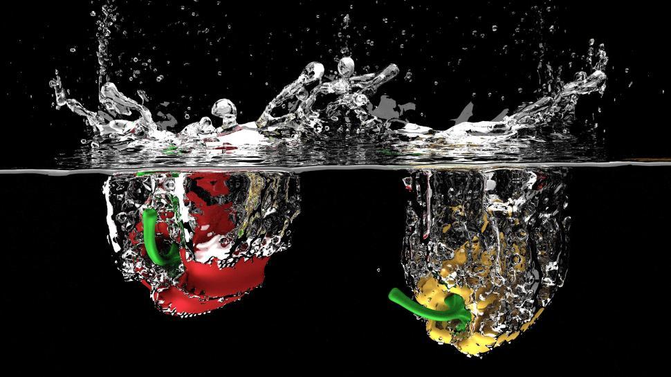 Free Image of Peppers in the Water 