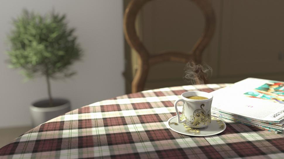 Free Image of A Cup of Coffee on a Table 