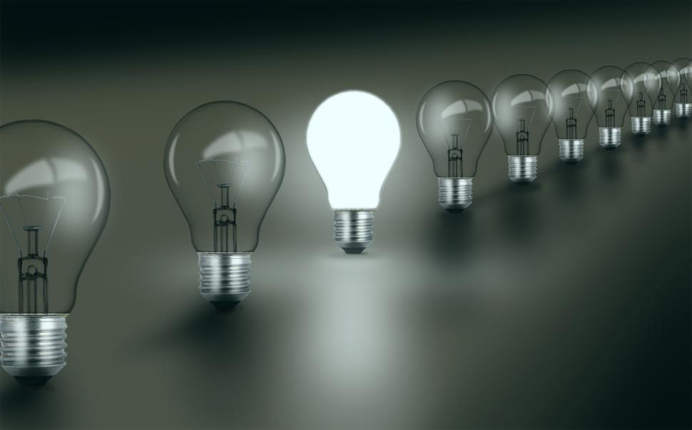 Free Image of Bright Idea - Standing Out - Concept with Light Bulbs 
