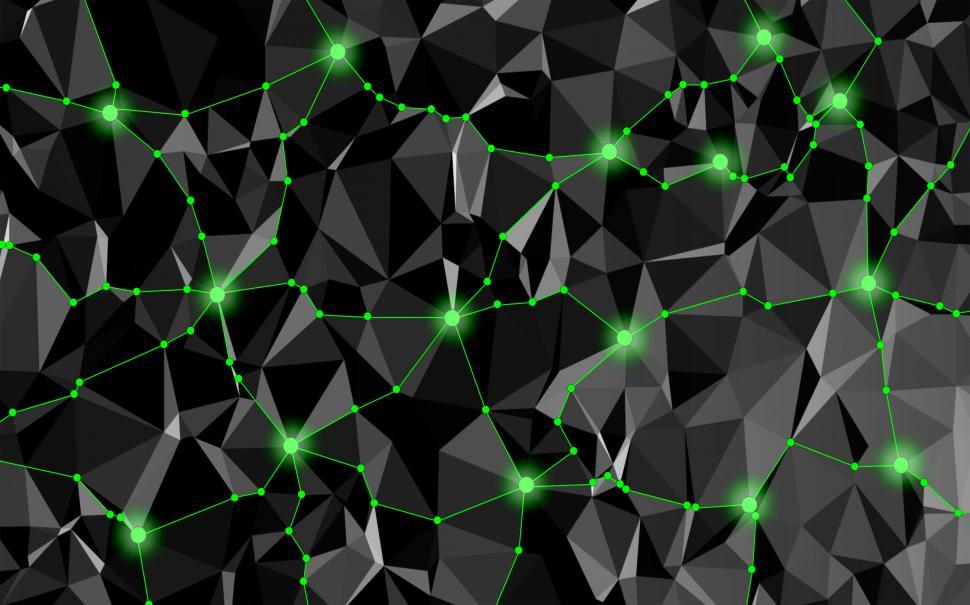 Free Image of Abstract Network with Delaunay Triangles 