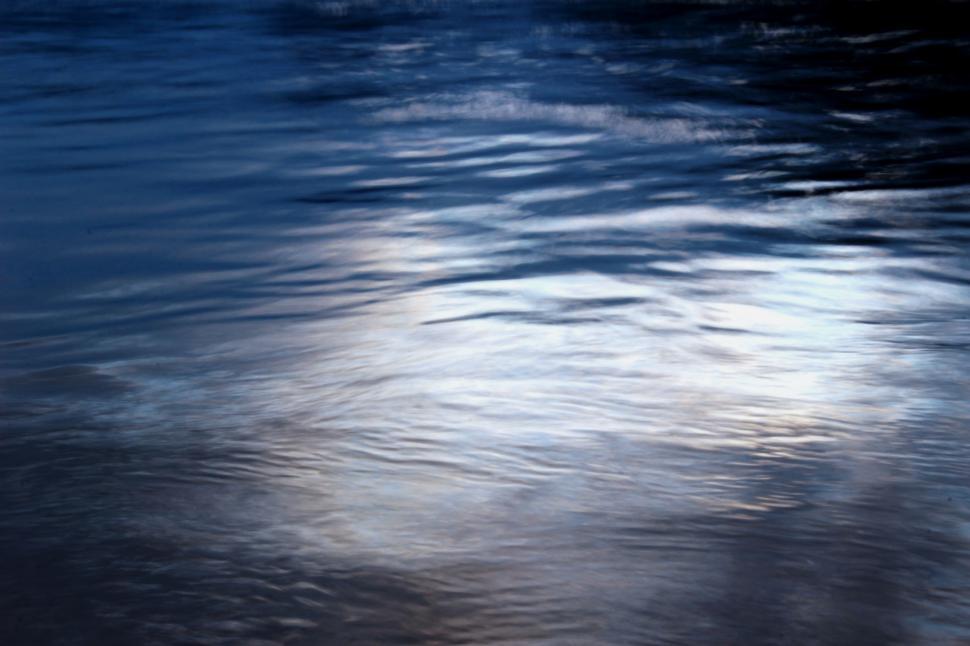 Free Image of Abstract dark blue reflections in water  
