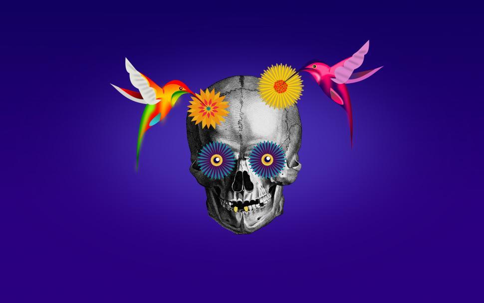 Free Image of Dia de los Muertos - Day of the Dead - Illustration with Skull a 