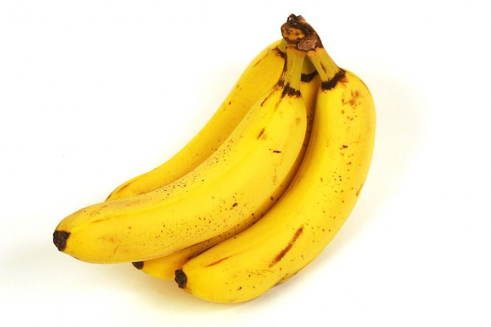 Download Free Stock Photo of Bunch of Bananas on White 