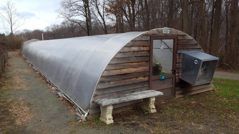 Free Image of Greenhouse with Wooden Door 
