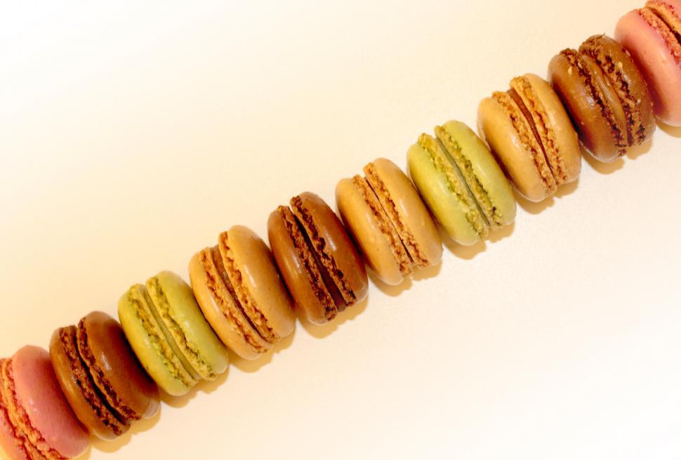 Free Image of Top View of French Macaroons - Sweets and Cookies 