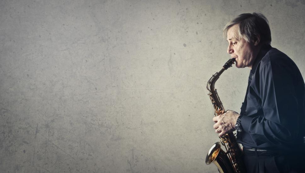 Free Image of Middle Aged Man Playing Saxophone 