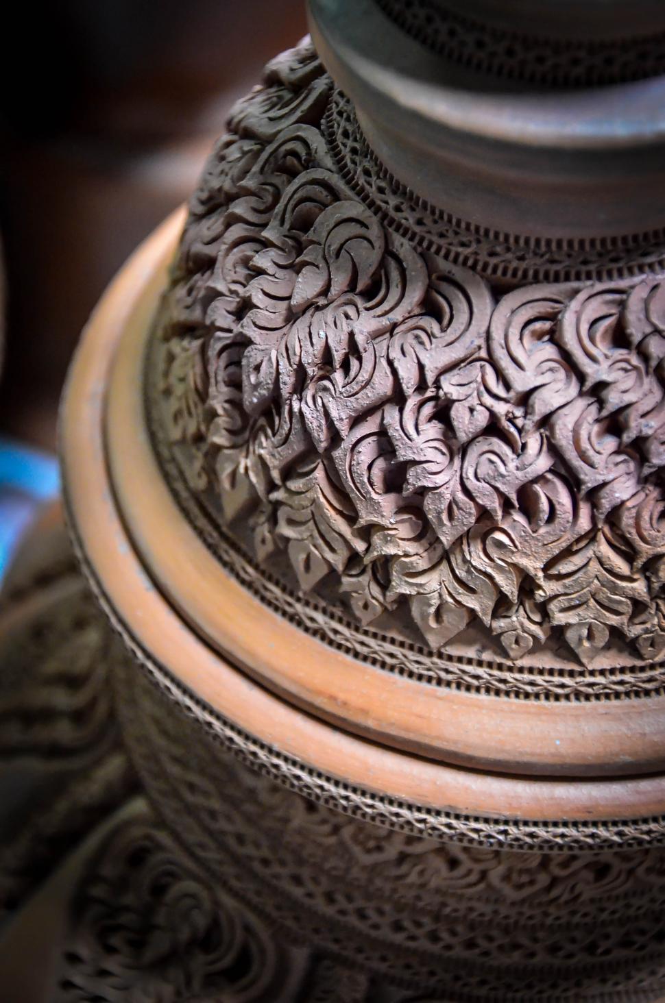 Free Image of Thai Pottery Style  