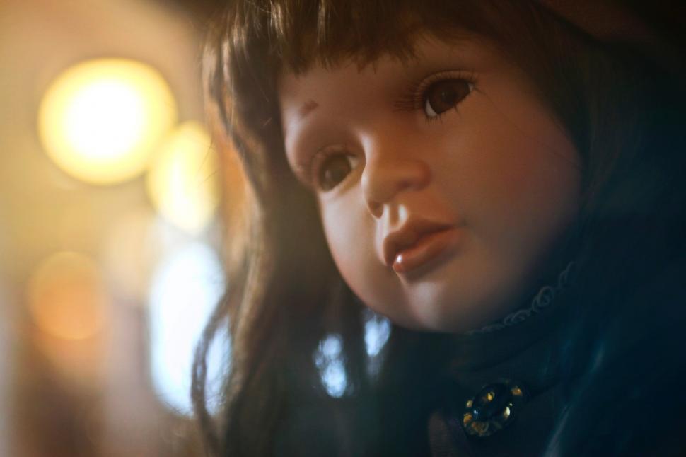 Free Image of A doll of a child with black hair 