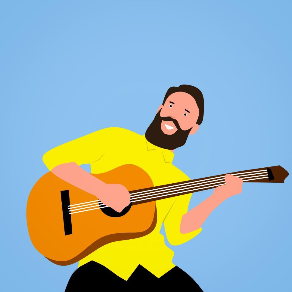 Free Image of musician playing guitar 