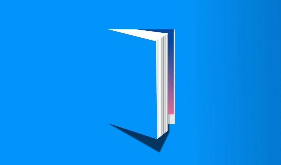 Free Image of Open Book - Knowledge and Reading Concept - Blue Version 