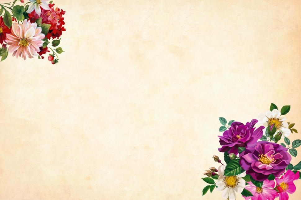 Free Image of Purple and Red Flowers - Background  