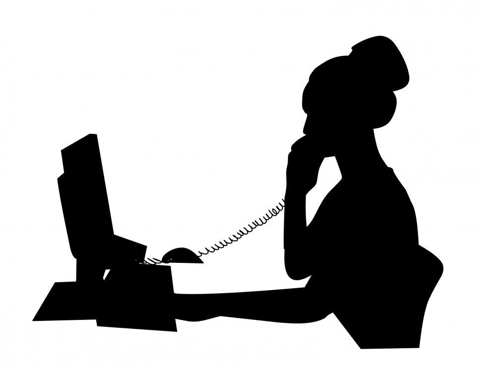 Free Image of call center Silhouette  