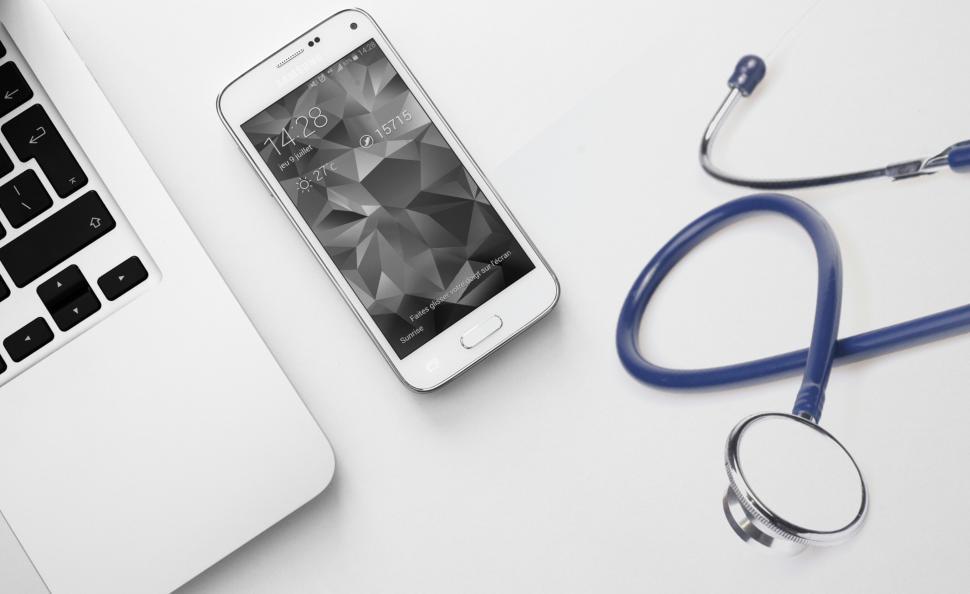 Free Image of Mobile device medical care 