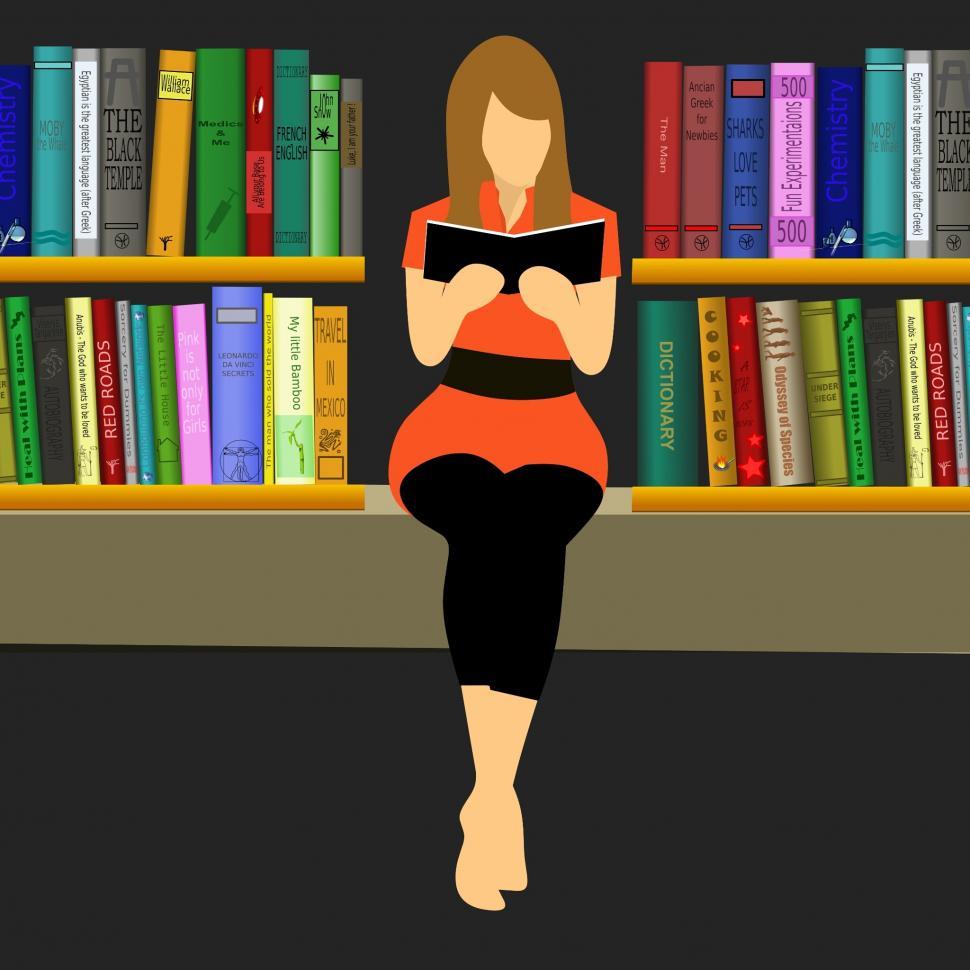 Free Image of woman reading  