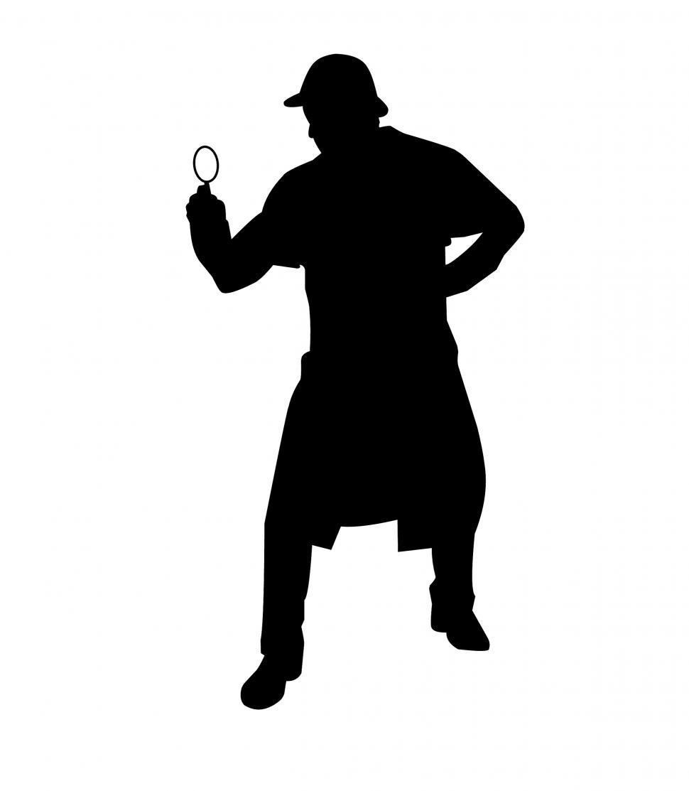 Download Free Stock Photo of Sherlock Holmes Silhouette  