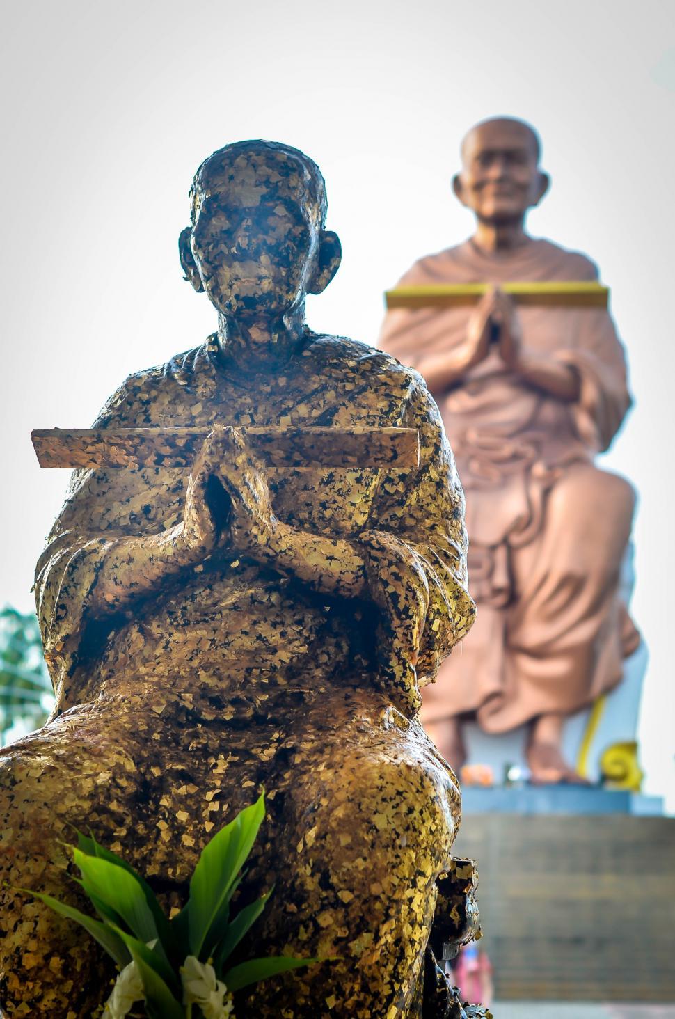 Free Image of Monk Statues in Thailand  