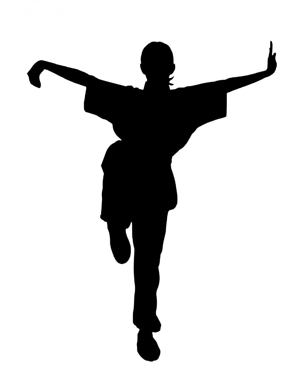 Download Free Stock Photo of Kung Fu Silhouette  