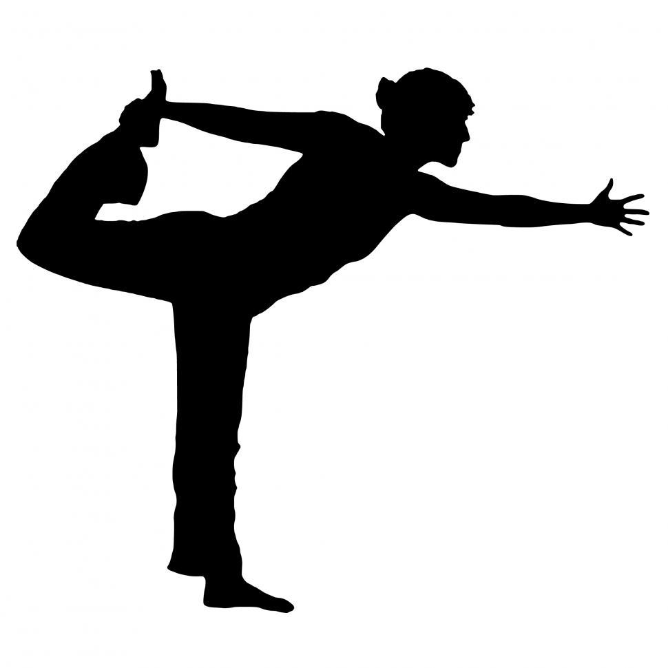 Free Image of woman silhouette doing yoga 