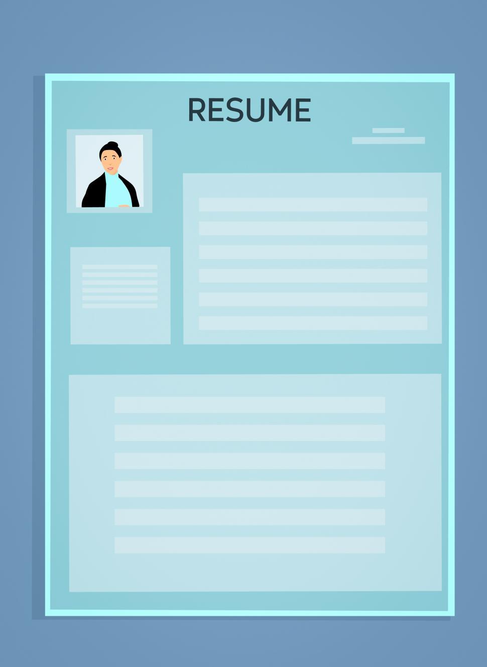Free Image of resume template  