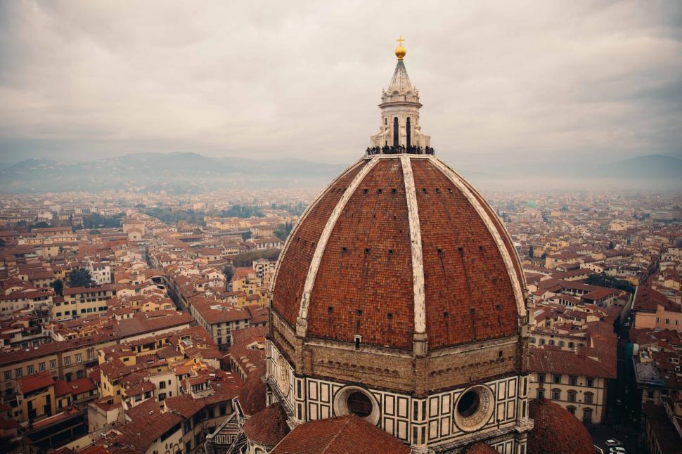 Free Image of Basilica rooftop of Florence Cathedral 