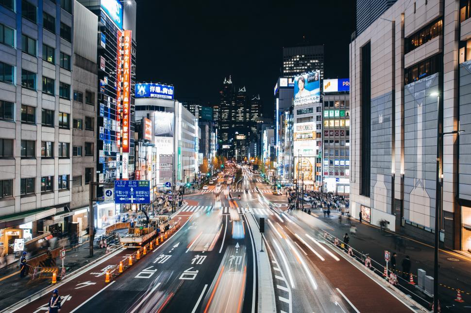 Free Image of Tokyo city at night 