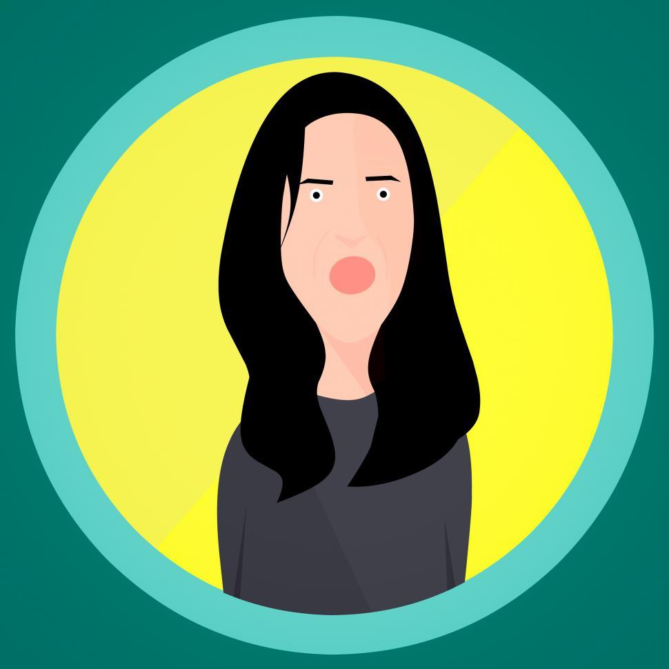 Free Image of angry woman Illustration  