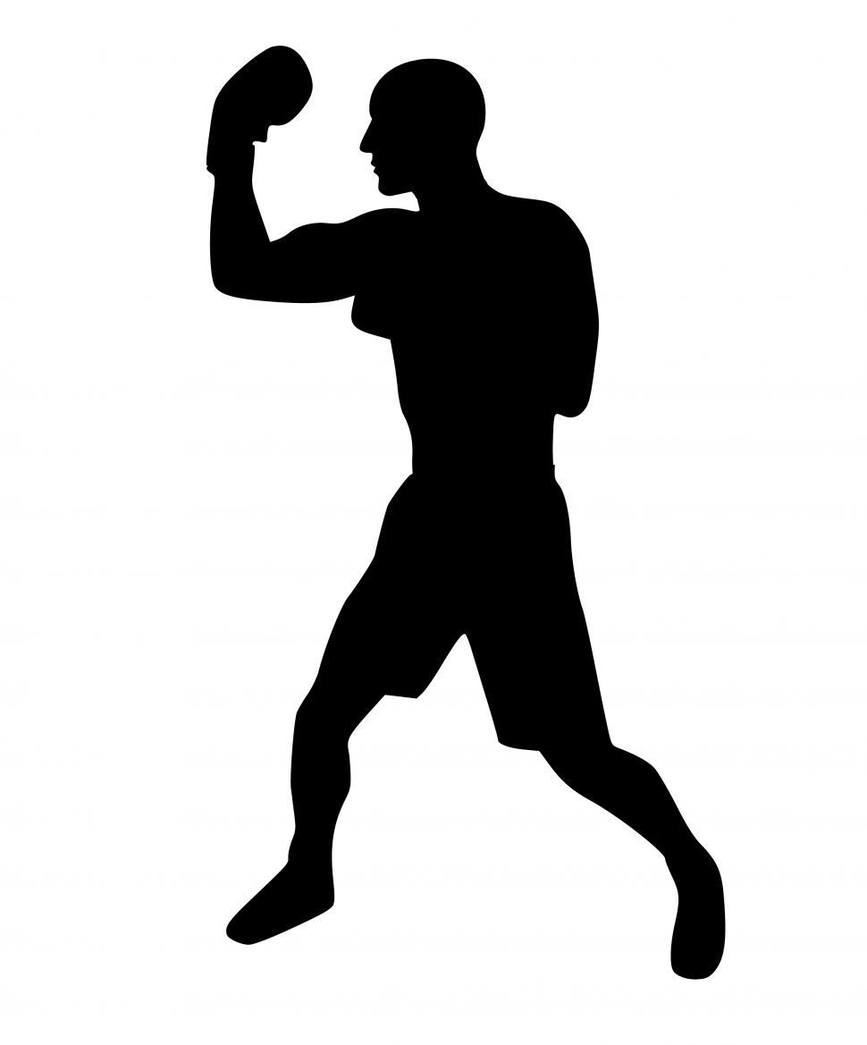 Download Free Stock Photo of boxing Silhouette  