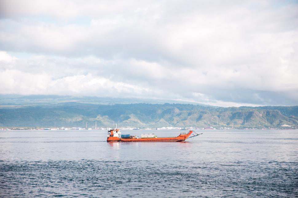 Free Image of Transport by barge on a body of water in Indonesia 