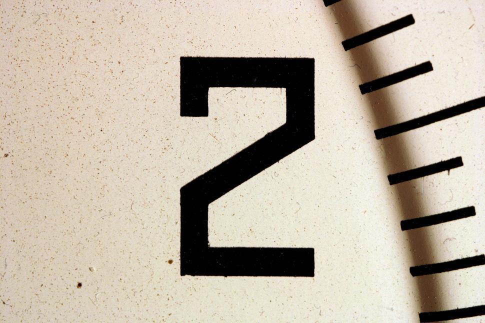 Free Image of Close Up of Thermometer Showing Number 2 
