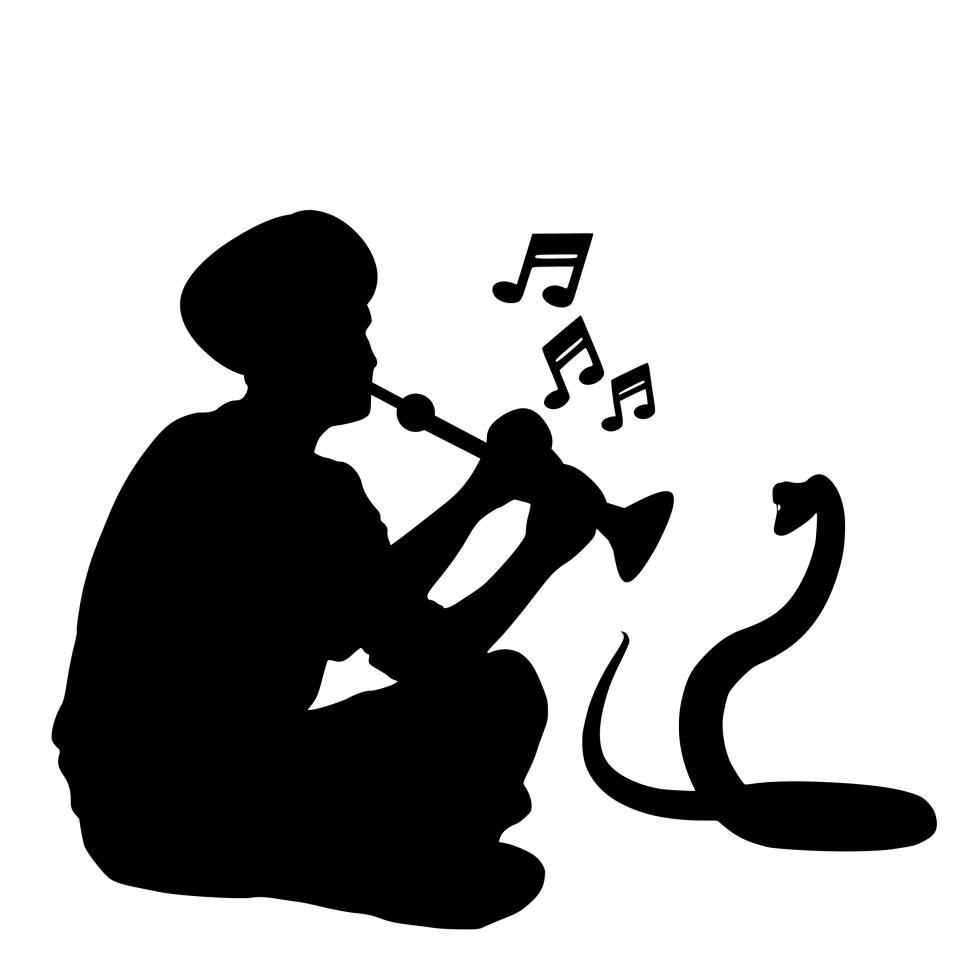 Free Image of snake charmer Silhouette  
