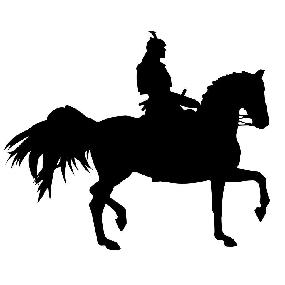 Free Image of samurai riding Horse  
