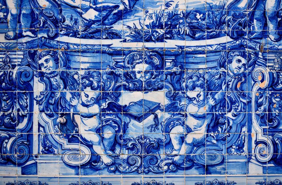 Free Image of Ancient Typical Portuguese Tiles - Azulejos - Porto 