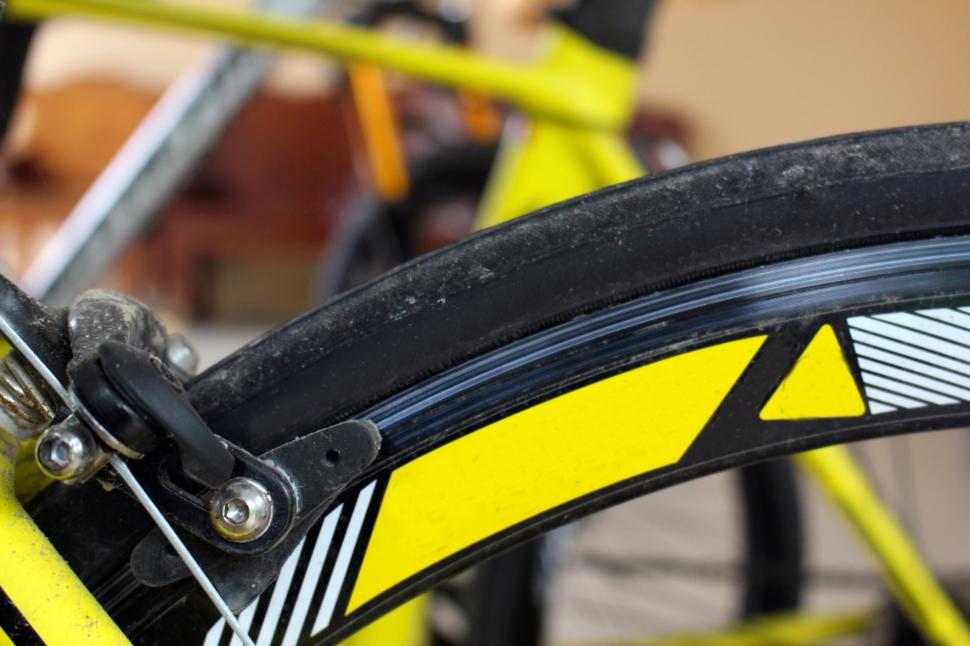 Free Image of Close up detail of racing bicycle wheel  