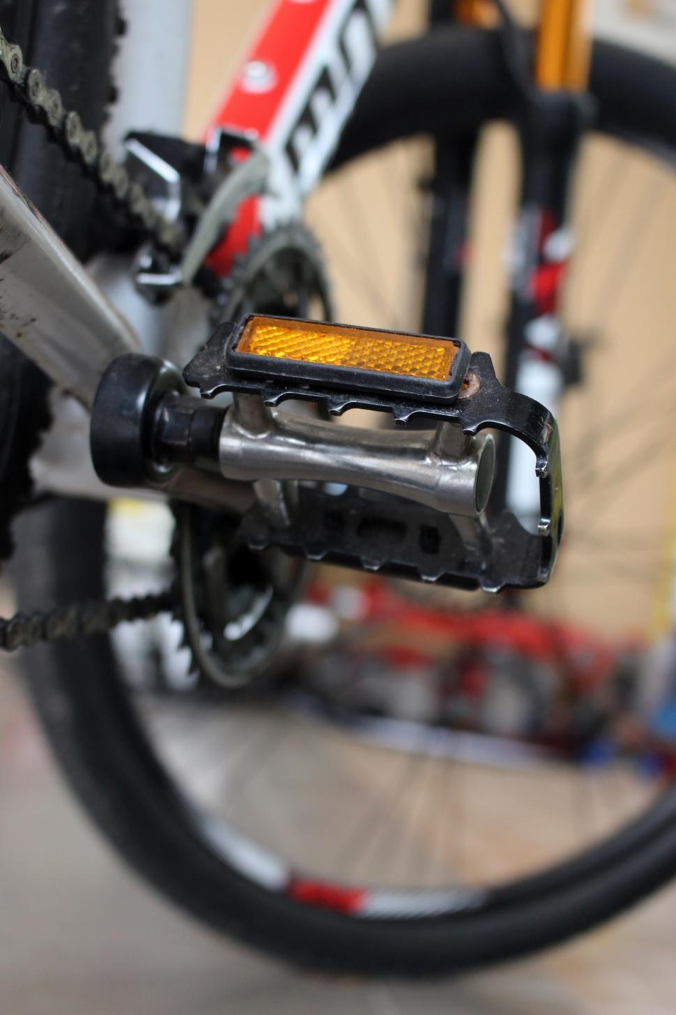 Free Image of Close up detail of racing bicycle pedals  