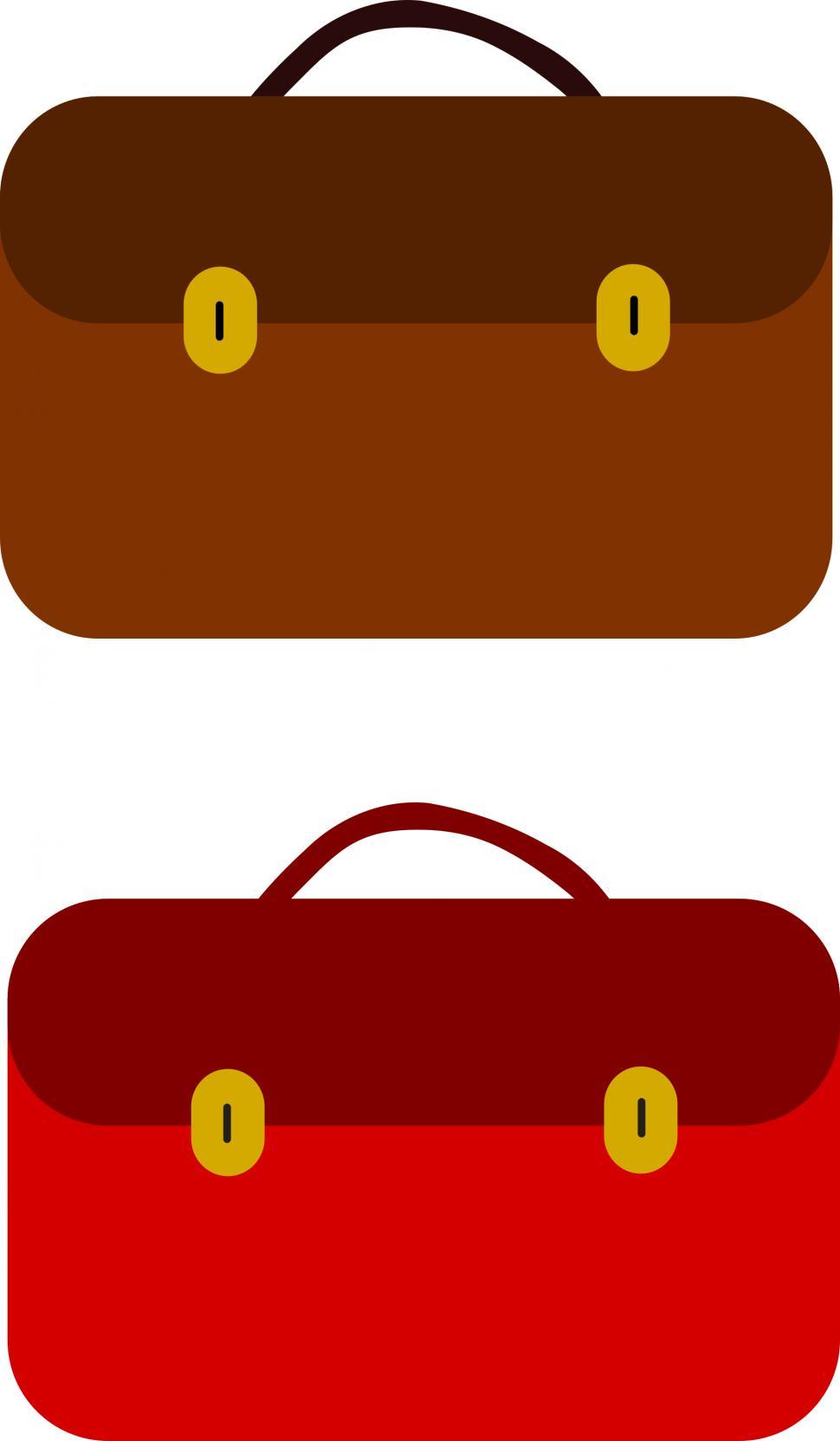 Free Image of Simple illustration of a briefcase isolated on a white background  