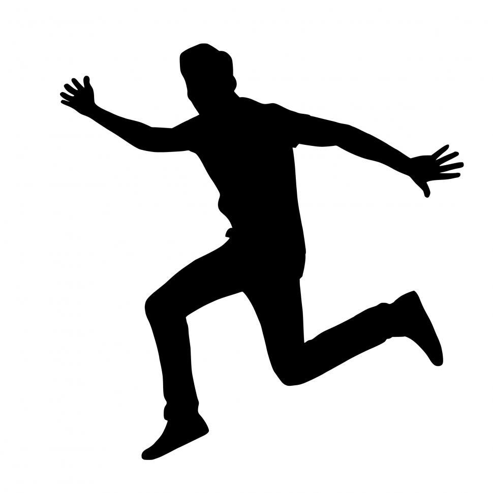 Free Image of excited man Silhouette  