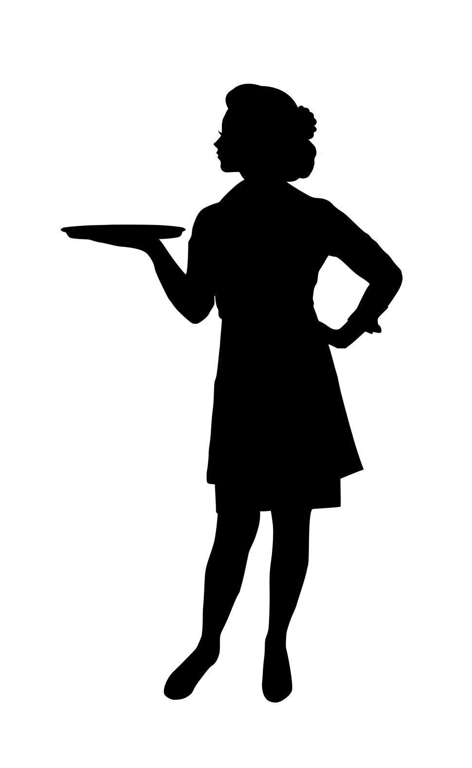 Free Image of waitress Silhouette  