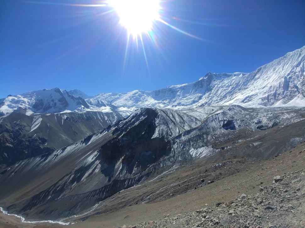 Free Image of Sunlight at Himalayas  