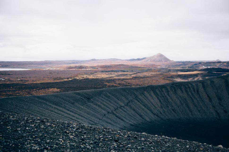 Free Image of Black sand volcanic hills 