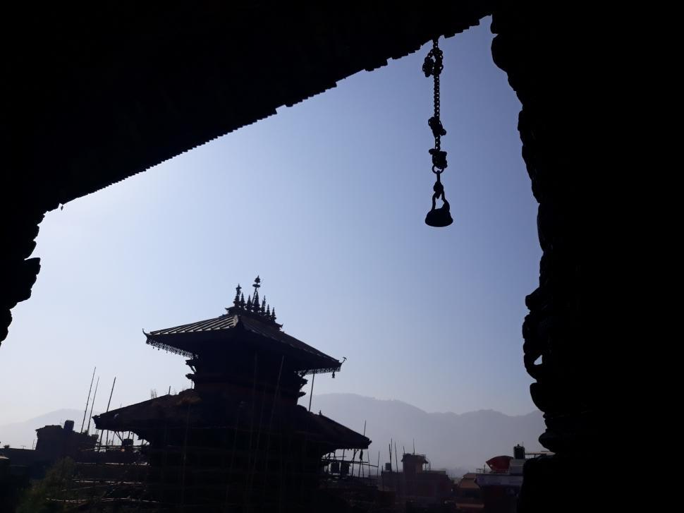 Free Image of Silhouette at Nyatapola, Bhaktapur, Nepal  