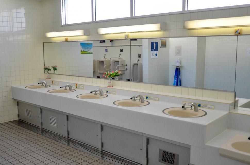 Free Image of Japan Toilet - SInks and Washing Area 